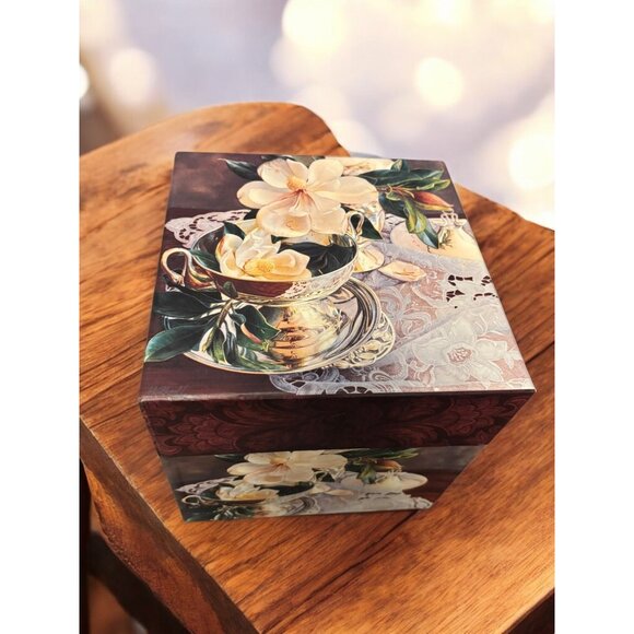 Nesting Boxes - Bob's Boxes Fine Art Set of 1 with lids "Forever Flowers" - Picture 2 of 7